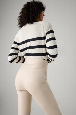 Leggings efecto metalizado beige