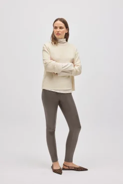 Leggings efecto metalizado marengo