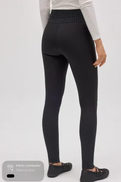 Leggings moldeador goma ancha negro