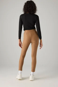 Leggings térmico efecto piel camel