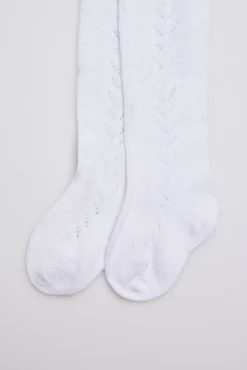 Leotardo calado blanco