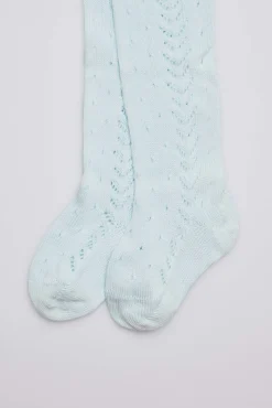 Leotardo calado celeste