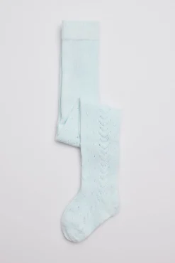 Leotardo calado celeste