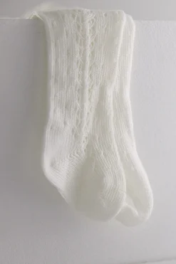 Leotardo calado marfil