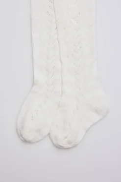 Leotardo calado marfil