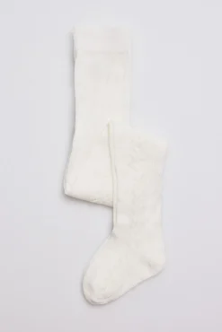 Leotardo calado marfil