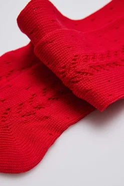 Leotardo calado rojo