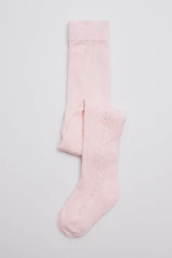 Leotardo calado rosa