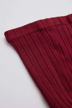 Leotardo canalé granate