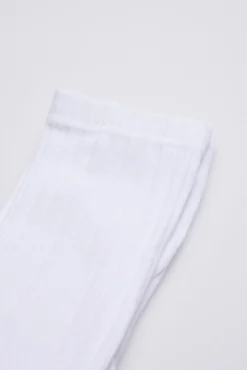 Leotardo canalé infantil blanco