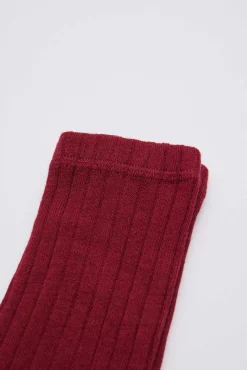 Leotardo canalé infantil granate