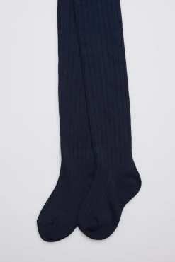 Leotardo canalé infantil marino