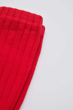 Leotardo canalé infantil rojo