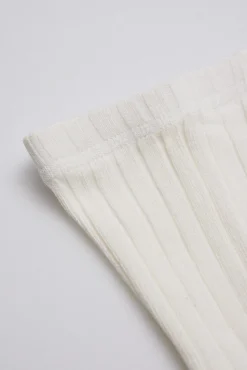 Leotardo canalé marfil