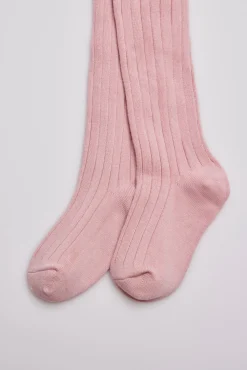 Leotardo canalé rosa