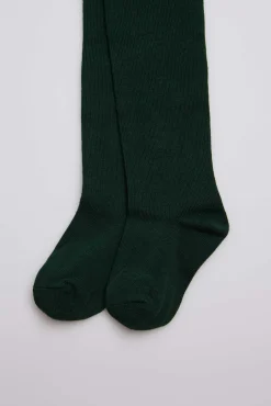 Leotardo clásico bebé verde botella