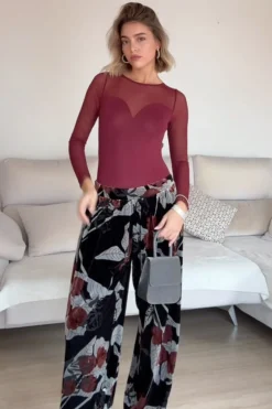 Look especial eventos con body granate @teresamora6