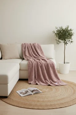 Manta texturizada de pelo