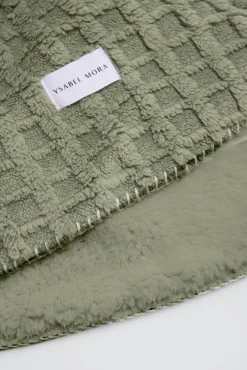 Manta cuadros texturizada de pelo