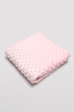 Manta de bebé topitos rosa