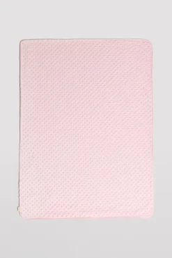 Manta de bebé topitos rosa
