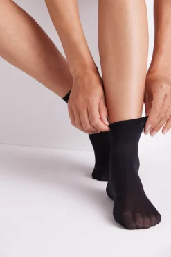 Media tobillera 40 denier negro
