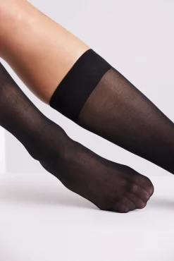 Medias largas puño antipresión 17 denier beige