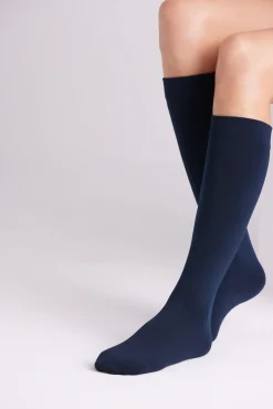 Medias largas sin puño 140 denier marino