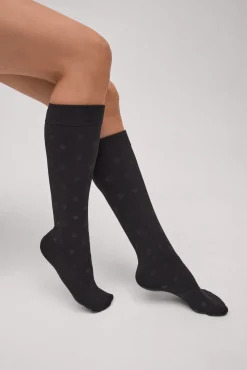 Mini media térmica estampado lunares 140 denier