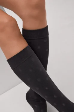 Mini media térmica estampado lunares 140 denier