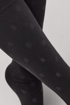 Mini media térmica estampado lunares 140 denier