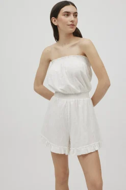 Mono corto algodón tirantes removibles