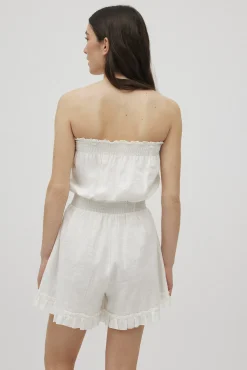 Mono corto algodón tirantes removibles