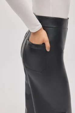 Mujer & Niña Pantalones efecto piel anchos | Colección Mini me