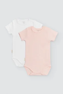 Pack 2 bodies bebé calados manga corta