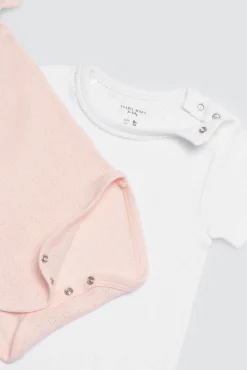 Pack 2 bodies bebé calados manga corta