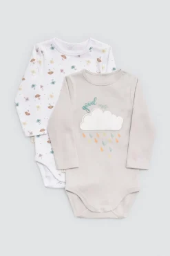 Pack 2 bodies bebé manga larga Rainy Day