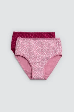 Pack 2 bragas altas estampados rosas