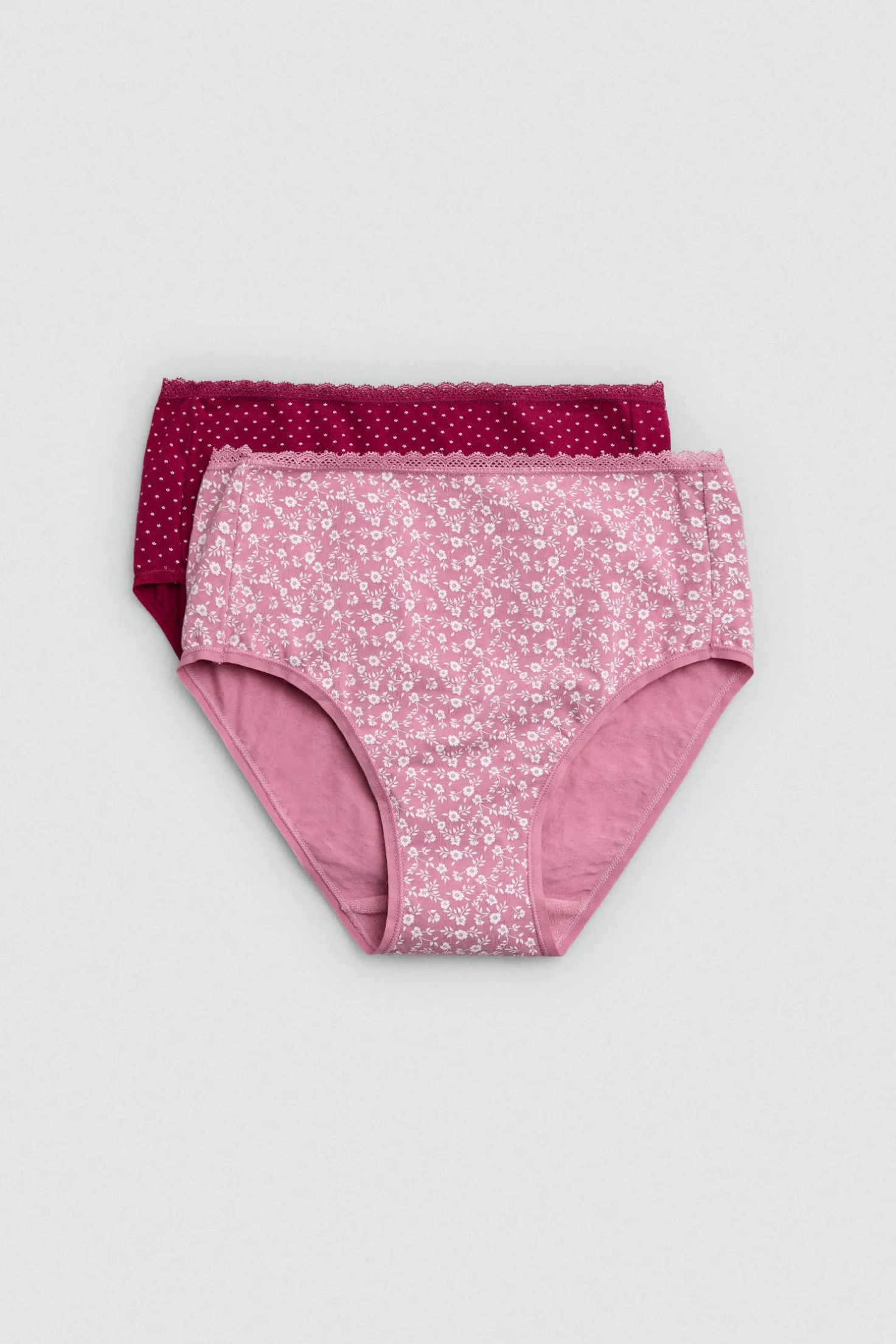 Pack 2 bragas altas estampados rosas