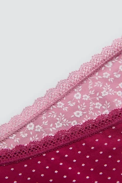 Pack 2 bragas altas estampados rosas