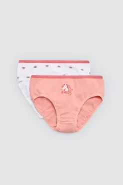 Pack 2 bragas infantiles algodón estampadas Unicorn