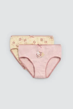 Pack 2 bragas infantiles algodón estampadas Tea time