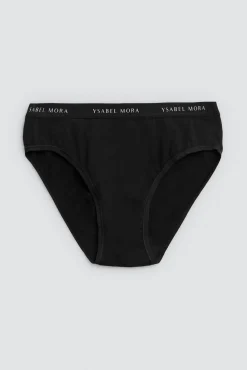 Pack 2 bragas midi básicas algodón negro y gris