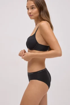 Pack 2 bragas midi básicas algodón negro y gris