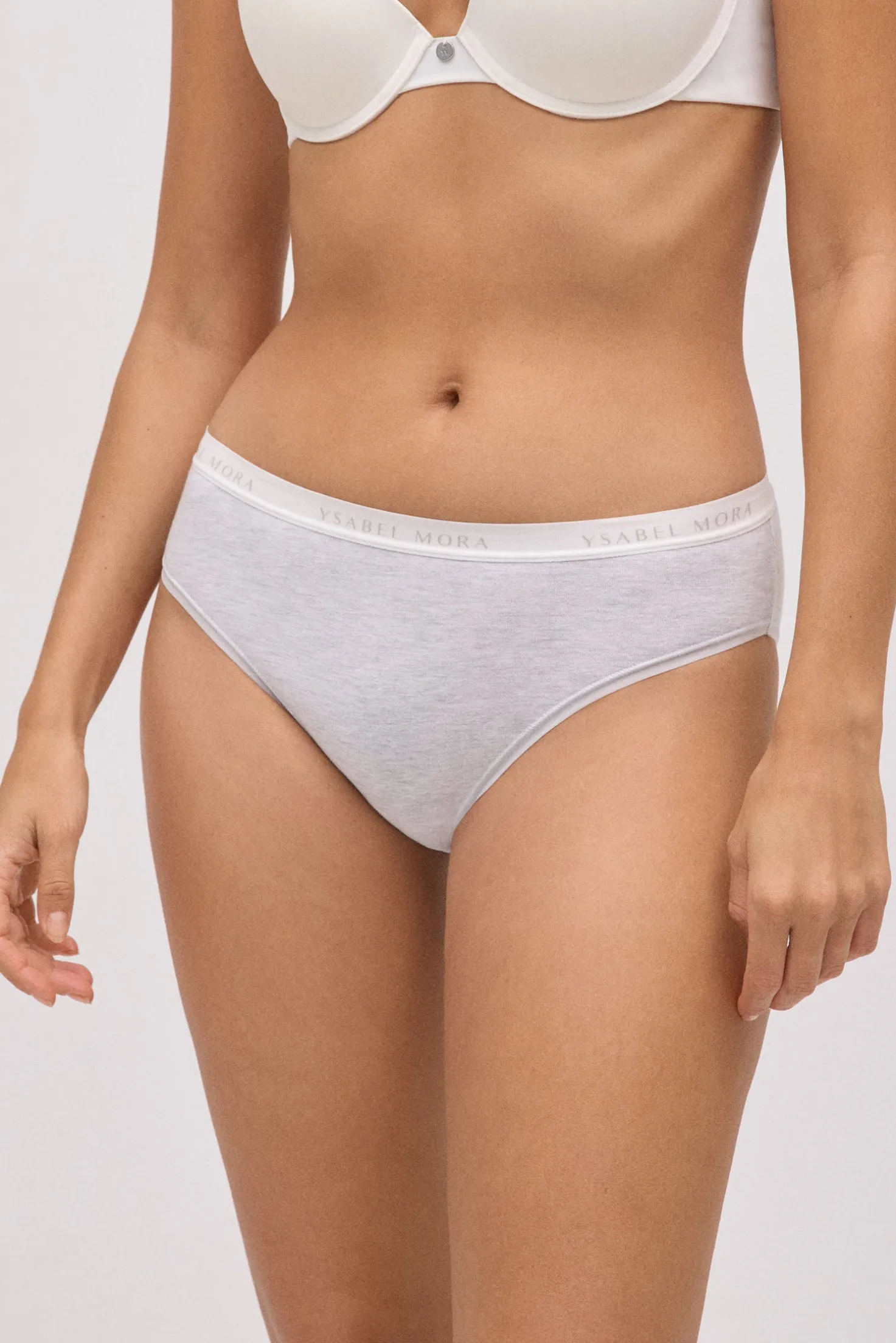 Pack 2 bragas midi básicas algodón negro y gris