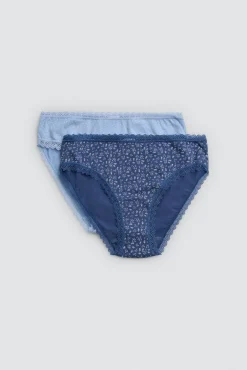 Pack 2 bragas midi estampadas tonos azules