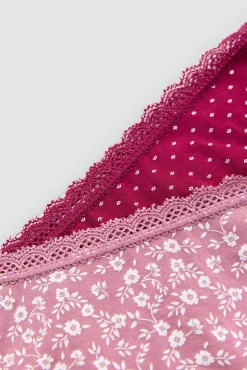Pack 2 bragas midi estampados rosas