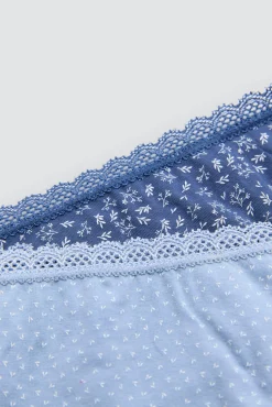 Pack 2 bragas mini estampadas tonos azules