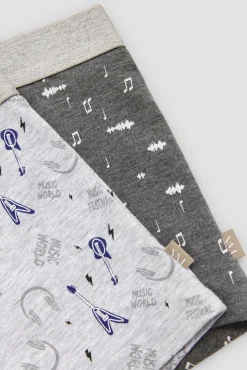 Pack 2 bóxers juveniles algodón estampados Music