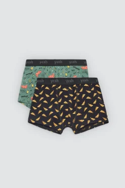 Pack 2 bóxers juveniles algodón estampados Yeah